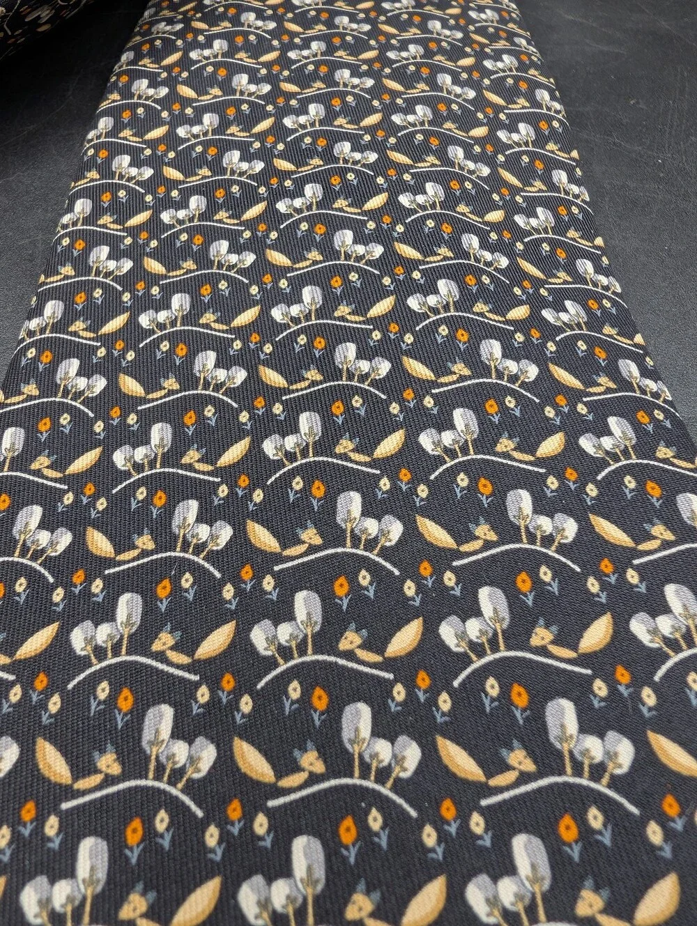 Salvatore Ferragamo Tiny Fox Print 100% Silk Neck Tie, Excellent